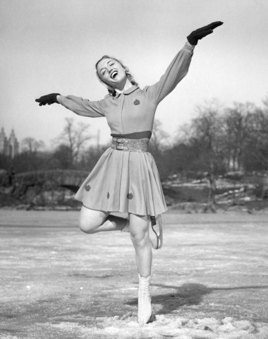 UNITED STATES - CIRCA 1950s: Woman ice skating. (Photo by George Marks/Retrofile/Getty Images)