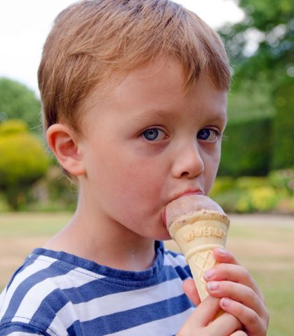 <p><b>Gelato per bambini in festa</b></p><p>Il <b>gelato </b>è una delle merende <b>"trasportabili"</b> in assoluto più amate dai bambini ed è anche una tra le più <b>sane</b>, se si sceglie bene.</p><p>Il <b>gelato confezionato </b>è sicuro dal punto di vista igienico e deve rispettare normative riguardo agli <b>ingredienti </b>e alle dosi degli stessi. Però il <b>gelato artigianale</b> di qualità, contiene <b>meno ingredienti</b> e, dunque, si rivela una scelta più sana.</p><p>I gelati a base di creme <b>confezionati</b>, inoltre, contengono spesso i <b><a href="https://www.donnamoderna.com/mamme/alimentazione-bambini/alimenti-cibi-cosa-evitare" target="_self">grassi idrogenati</a> </b>di oli di palma colza e cocco (controllare bene le etichette). Invece, nel gelato artigianale di solito troviamo solo la <b>panna</b> come grasso, per le creme e, per quanto riguarda il gelato alla frutta <b>(sorbetto</b>) soltanto acqua,<b> frutta fresca </b>e zucchero.</p><p>Se il bimbo è intollerante al<b> lattosio</b>, si può optare per il<b> sorbetto di frutta </b>oppure per i gelati preparati con<b> <a href="https://www.donnamoderna.com/salute/Alternative-latte-vaccino" target="_self">latte di riso</a> </b>o soia (presenti ormai in quasi tutte le gelaterie). Attenzione, però: se nei <b>gelati confezionati </b>"tradizionali" già ritroviamo grassi vegetali generici, in quelli confezionati <b>vegetali </b>è facile che i grassi idrogenati siano presenti in quantità anche maggiore.</p><p>Il gelato si può preparare rapidamente anche <b>a casa </b>(magari di sera) utilizzando <b>gelatiere </b>economiche e dal minimo ingombro oppure, come soluzione d'emergenza, mettendo una <b>banana in freezer </b>per qualche ora e poi frullandola con un po' di latte e zucchero. </p>