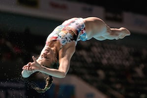 KAZAN, RUSSIA - JULY 28: Tania Cagnotto of Italy competes in the Women's 1m Springboard Diving Final on day four of the 16th FINA World Championships at the Aquatics Palace on July 28, 2015 in Kazan, Russia. (Photo by Adam Pretty/Getty Images)