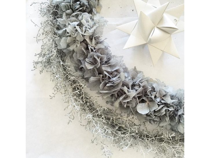 <p>Non c'è <b>Natale</b> senza una <b>ghirlanda</b> da appendere alla porta d'ingresso. Quella shabby chic è ovviamente declinata nei toni del bianco e del grigio. Attentione però: nulla è colorato o artificiale. Scegli varianti di pino naturalmente chiare, come quello "argentato", o rametti secchi sbiancati dal sole, da abbinare a bacche bianche, come quelle del vischio o magari a bellissimi fiori di ortensia secchi. </p>
