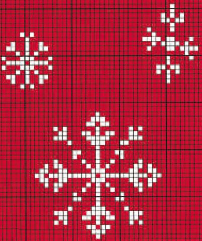 <p><b>MANICHE E COLLO: MAGLIONE DI LANA AI FERRI</b></p><p> </p><p><b>Maniche</b>: avv. 32 m. con il bianco e i ferri n. 7 e lav. a m. tubolare per 4 ferri poi a p. coste 1/1. A cm 20 dall'inizio pros. a m. rasata con il rosso aum. 8 m. durante il 1° ferro poi 1 m. per parte ogni 10 ferri per 4 volte. A cm 52 di alt. tot. intrecc. tutte le maglie. <b>Collo</b>: avv. 110 m. con il bianco e i ferri n. 7 e lav. 4 ferri a m. tubolare poi a p. coste 1/1. A cm 16 dall'inizio lav. 8 ferri a m. tubolare con i ferri n. 6 e interrompi il lav. Senza intrecciare passate le m. su 2 ferri così che la m. tubolare rimanga aperta. Le indicazioni con per le <b>finiture</b> nella pagina seguente.</p>