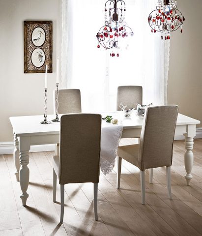 <p> <b>IDEE PER LA SALA</b><br />Il <b>tavolo</b> d'altri tempi, magari recuperato e rimesso a nuovo con il <b>fai da te</b>, ha il gusto delle cose belle di una volta. Amplifica l'effetto con un servizio di piatti scelto con cura e bicchieri di cristallo, con cui rendere speciale anche una semplice cena in famiglia. Gli <b>oggetti di casa</b> sono presenze in grado di raccontare, in silenzio, una storia: scegli ciò che è in linea con il tuo stile e aumenta la tua positività. Punta sui dettagli. Un tavolino con una teiera antica, l'<b>angolo verde</b> delle piante, un vaso di fiori freschi fanno parte delle piccole cose in grado di addolcire la giornata.</p>