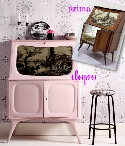 <p>Non serve spendere tanti soldi per avere un <b>arredamento</b> unico e curato nei dettagli! Con il <b>riciclo creativo</b> puoi scoprire come trasformare <b>vecchi </b>e anonimi <b>mobiletti </b>in complementi capaci di caratterizzare tutta la tua casa. Basta un minimo di <b>fai da te</b> e il gioco è fatto... il vecchio comodino si trasforma in una consolle dall'aria <a href="https://www.donnamoderna.com/casa/fai-da-te/colori-casa-come-abbinare-pareti-arredamento/photo/Lilla-per-la-casa-shabby-chic#dm2013-su-titolo" target="_self">shabby chic</a>! Prendi spunto dai nostri suggerimenti e vai a caccia del tuo pezzo unico!</p><p>In questa foto un vecchio <b>mobile bar</b> prende nuova vita: basta dipingerlo di rosa chiaro e abbinare gli accessori giusti. Perfetto per un <a href="https://www.donnamoderna.com/casa/idee-soluzioni-arredare-ingresso" target="_self"><b>ingresso</b></a> o per valorizzare un angolino del <a href="https://www.donnamoderna.com/casa/fai-da-te/11-idee-rinnovare-arredo-living" target="_self"><b>living</b></a>.</p>