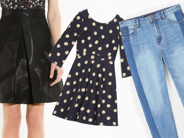 <p> Hai i fianchi larghi? Scegli una gonna dalla linea svasata, ad A, con contropiega sul davanti o un vestito con cintura da annodare e dalla gonna svasata (<b>MAX & CO.</b>).<br />Adori i jeans? Evita i modelli skinny e opta per i mom-fit a vita alta (<b>Violeta by Mango</b>).</p>