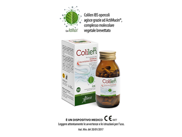 <p><strong>Colilen IBS</strong><br><span>Flacone da 96 opercoli, senza glutine.</span><br><span>Disponibile in farmacia, parafarmacia ed erboristeria.</span></p>