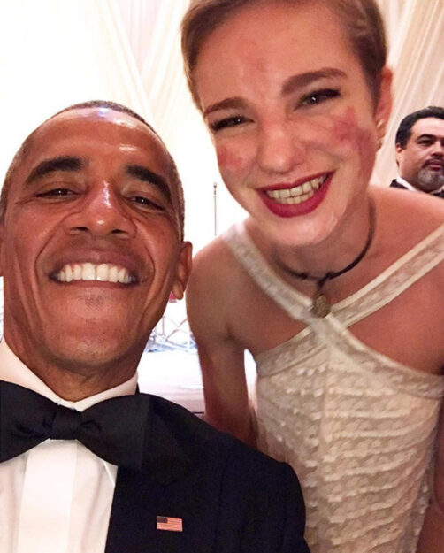 <p>Bebe Vio e il selfie con Obama</p>