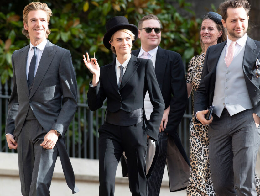 <p>Cara Delevingne al matrimonio di Eugenie di York</p>