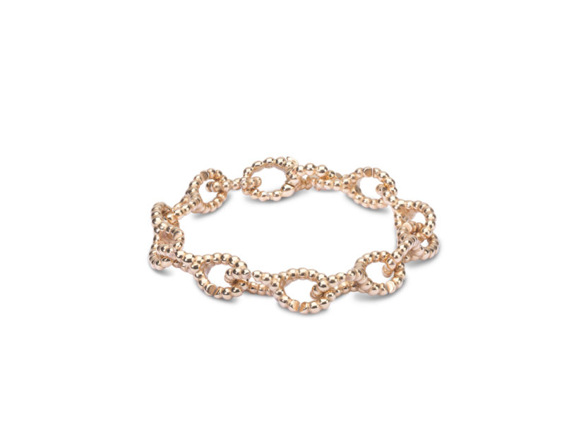<p>Bracciale dalla maglia intrecciata total gold (X JEWELLERY)</p>