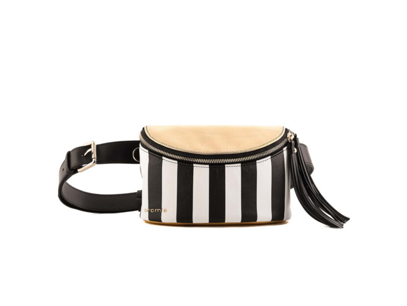 <p>Marsupio con stampa stripes bianche e nere (CROMIA)</p>