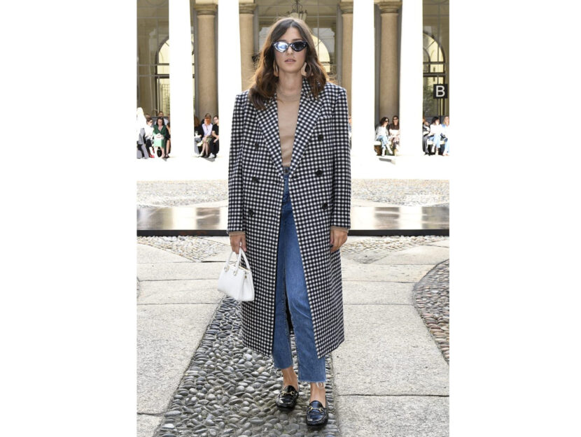 <p>A quadretti check bianchi e neri per un outfit molto glam</p>