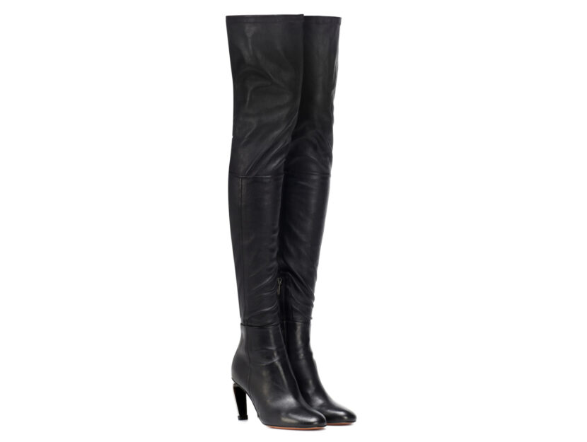 <p>Stivali cuissardes in pelle con tacco alto (CLERGERIE)</p>