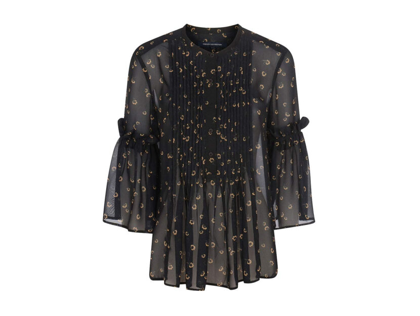 <p>Camicia a fiori con collo alla coreana (FRENCH CONNECTION)</p>