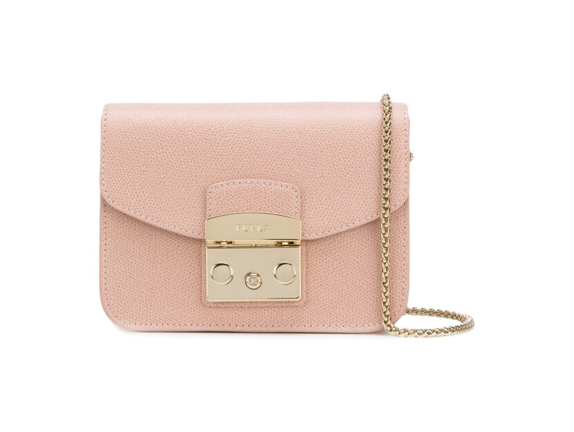 <p>Borsa a tracolla rosa con catena (FURLA)</p>