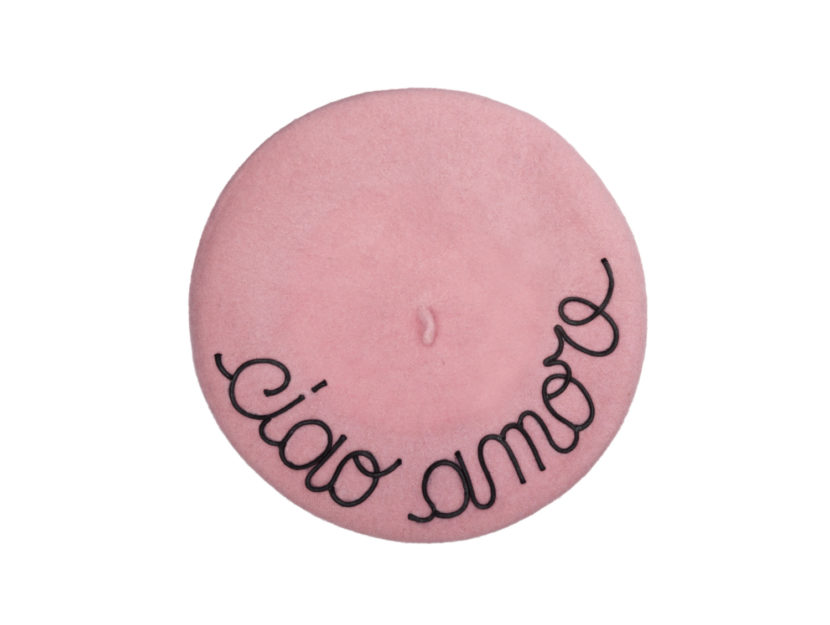 <p>Basco alla parigina con messaggio "ciao amore" (LEONTINE VINTAGE)</p>