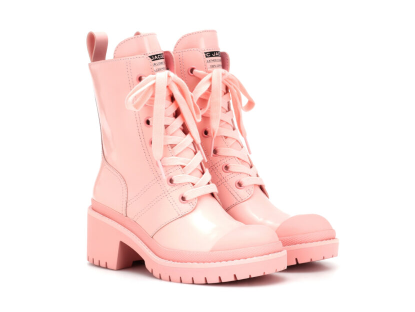 <p>Stivali con tacco medio rosa bubblegum (MARC JACOBS)</p>