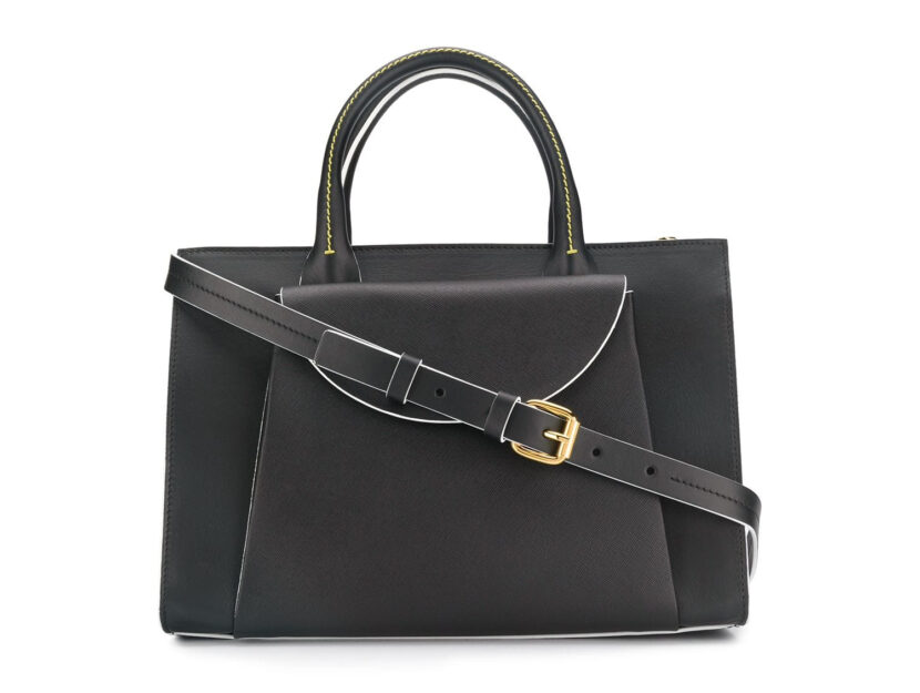<p>Tote bag in pelle con tracolla (MARNI)</p>