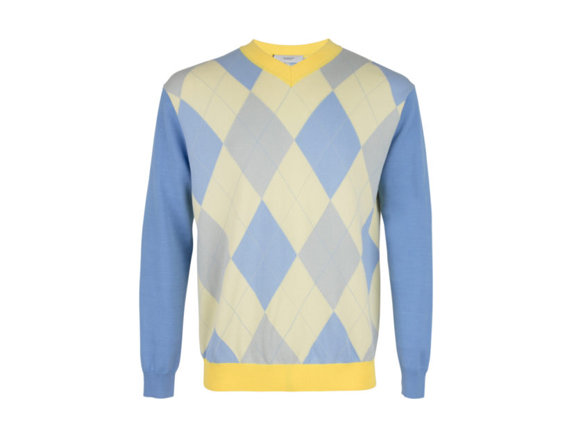 <p>Pullover dalle nuance dolci con motivo a rombi (PRINGLE OF SCOTLAND)</p>