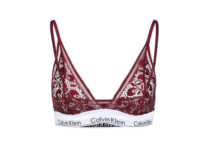 <p>Reggiseno a triangolo in pizzo con fascia logata (CALVIN KLEIN)</p>