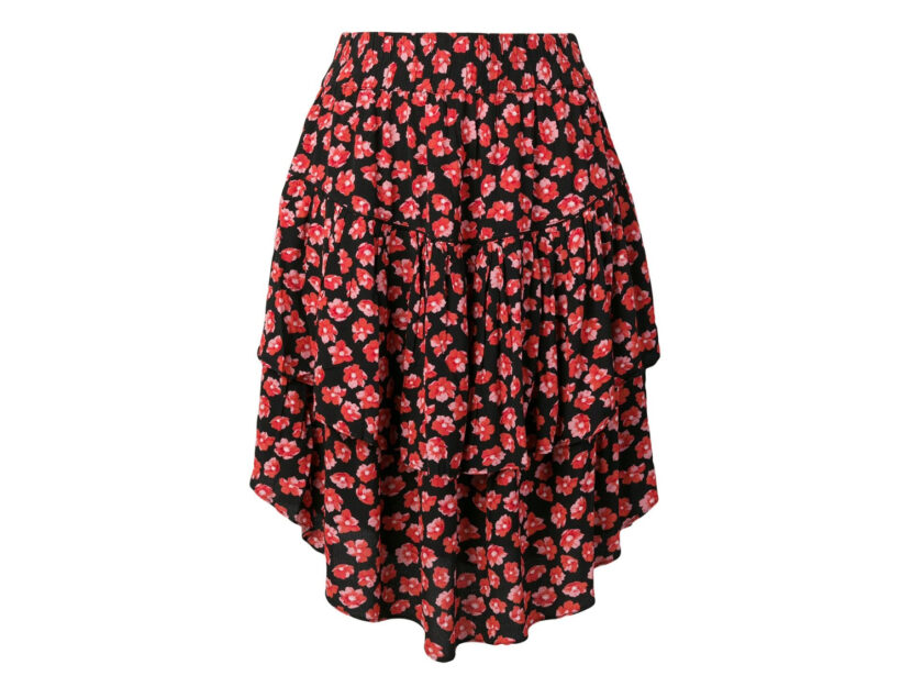 <p>Gonna midi asimmetrica con stampa fiorata (GANNI)</p>