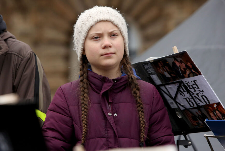 <p>Greta Thunberg a una manifestazione ad Amburgo, 1 marzo 2019. Foto Adam Berry/Getty Images</p>