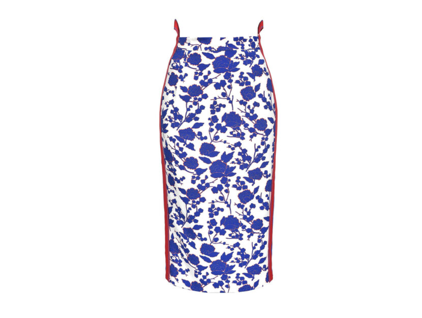 <p>Gonna a matita con la stampa fiorata (PINKO)</p>
