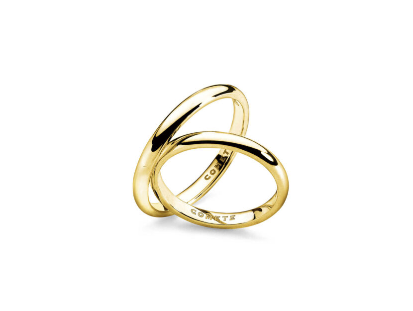 <p>Fede nuziale francesina in oro giallo (COMETE)</p>