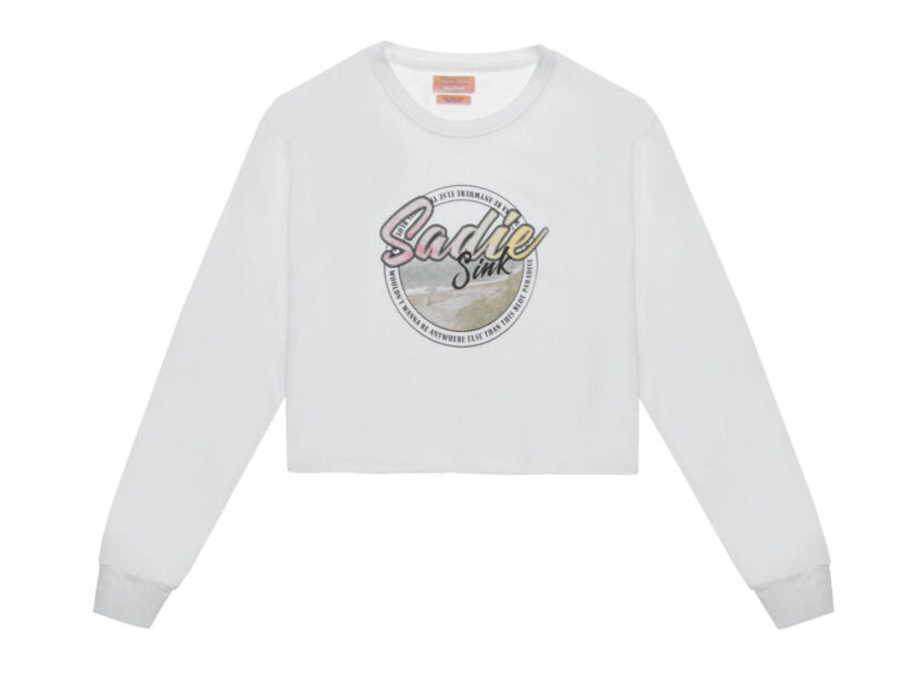 <p>Pullover corto bianco con la stampa (PULL & BEAR)</p>
