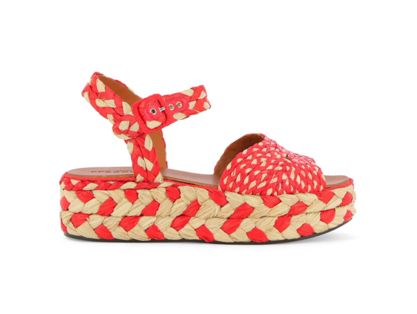 <p>Espadrillas in corda con dettagli corallo (CLERGERIE)</p>