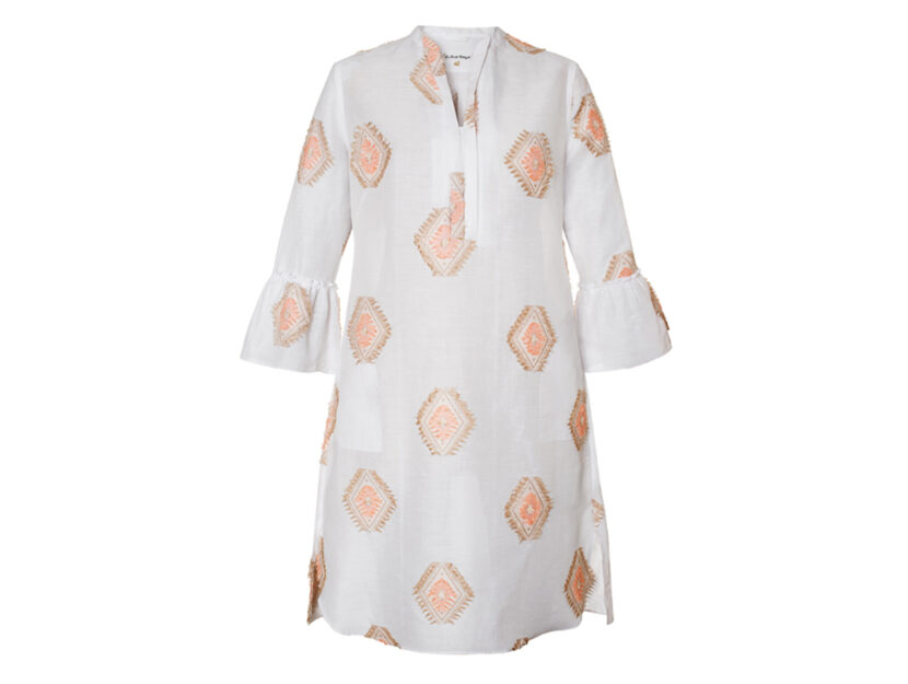 <p>Chemisier in cotone bianco a fantasia (LE SARTE PETTEGOLE)</p>