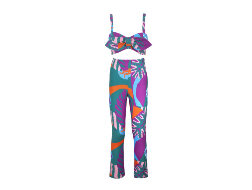 <p>Completo top + pantaloni stampa tropical (MIMI A' LA MER)</p>