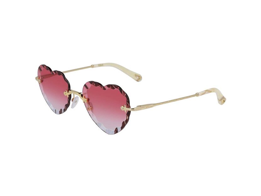 <p>Sunglasses con la montatura gold e le lenti pink (CHLOE)</p>