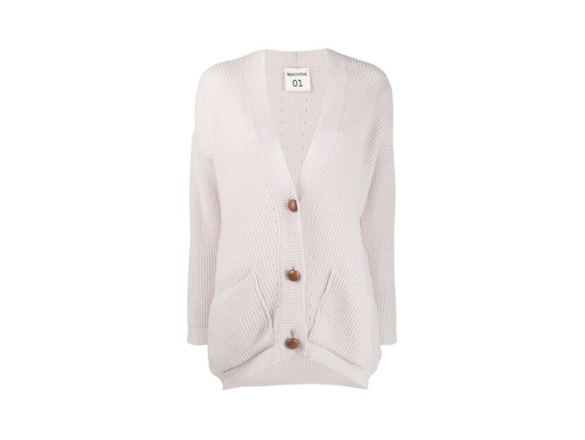 <p>Cardigan con tasche e maxi bottoni (SEMICOUTURE)</p>
