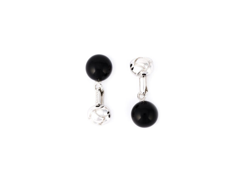 <p>Gemelli forma sferica neri (LANVIN)</p>