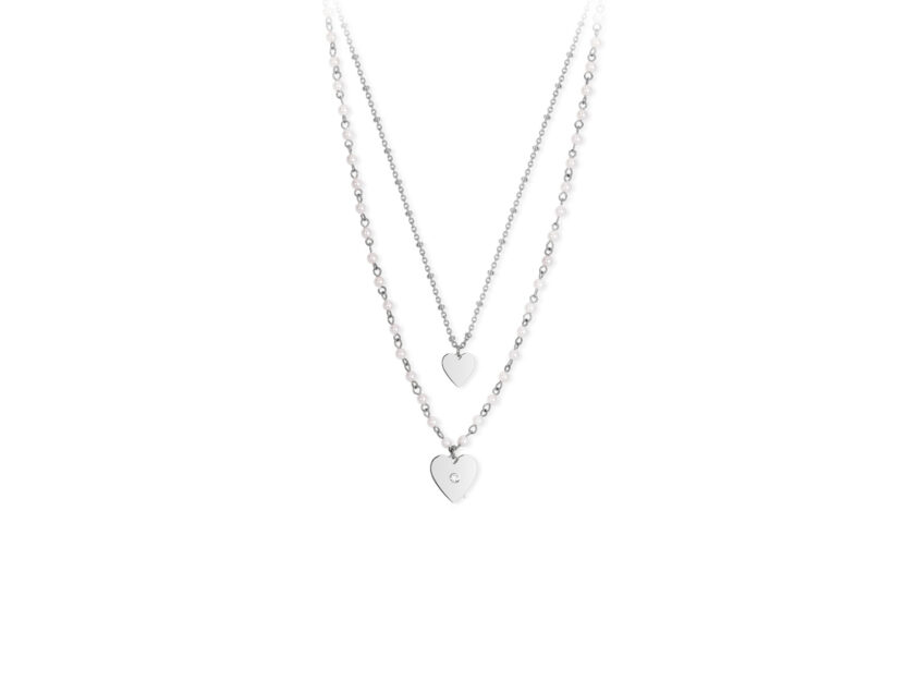 <p>Collana multifilo con charm a forma di cuore (2JEWELS)</p>