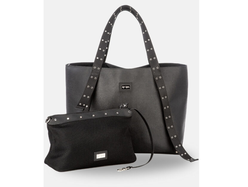 <p><span>Maxi shopper in </span>CUMMIS<span>® con borchie + maxi pochette in leggero tessuto tecnico Air (ROY REBEL)</span></p>
