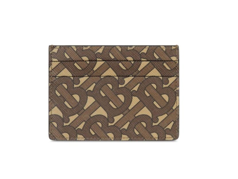 <p>Portacarte marrone con logo della maison (BURBERRY)</p>
