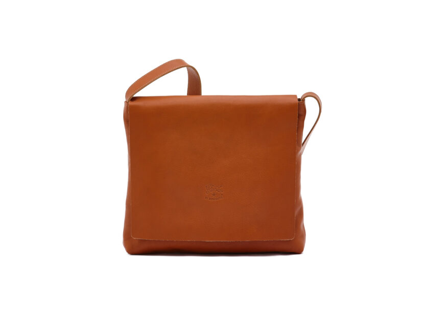 <p>Borsa modello messenger in pelle marrone (IL BISONTE)</p>