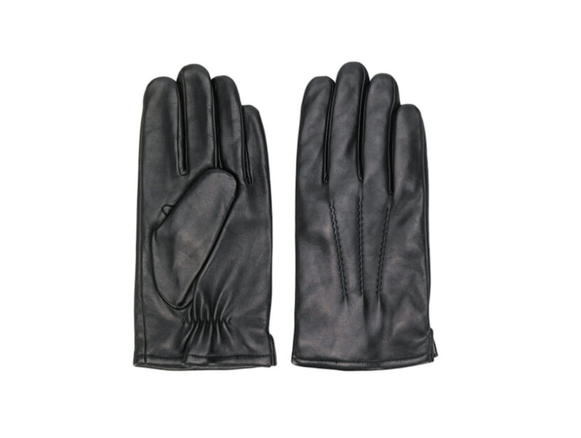 <p>Guanti in pelle nero (KARL LAGERFELD)</p>