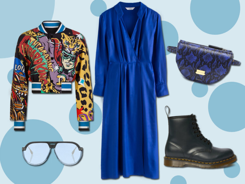 <p>Look sporty: Bomber stampato (DOLCE & GABBANA), Occhiali da sole (DIOR SUNGLASSES), Anfibi (DR. MARTENS), Belt Bag (WANDLER)</p>